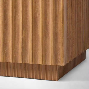 Wholesale Customized ODM OEM Modern Midcentury Walnut Fluted Front Design <b>6</b> <b>Drawers</b> Eco-Friendly Space Saving Dresser Cabinet - Product Image 3
