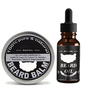 Ensemble de soins pour la barbe, baume et huile pour la barbe, ingrédients entièrement naturels, hydratant pour hommes - Product Image 1