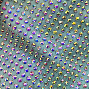 Nhà máy cung cấp trực tiếp căng đàn hồi TRIM Tinh thể thủy tinh Rhinestone lưới vải cho khiêu vũ Ăn mặc - Product Image 6