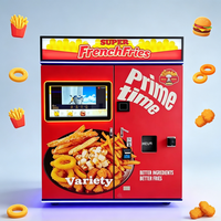 Distributeur automatique intelligent de frites, chips et poulet frit, personnalisable, en libre-service 24h/24, avec écran tactile 32 pouces, en promotion
