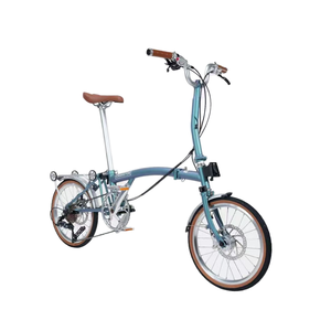 Bicicleta Plegable de 16 Pulgadas, 6 Velocidades, Frenos de Disco Hidráulicos, Cuadro de Acero de Molibdeno de Alta Calidad, Bicicleta Triple Plegable - Product Image 1