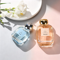 Flacon d'échantillon de parfum 30ml 50ml 100ml, flacon pulvérisateur en verre transparent avec bouchon à sertir facile et capuchon rond