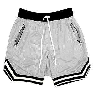 Shorts de basketball unisexe en maille épaisse de couleur unie pour femmes et hommes – Uniforme de basketball simple - Product Image 3