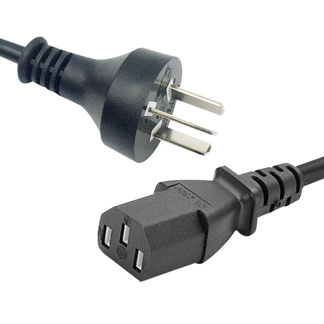 Factory Supply SAA Standard 3 Prong AC Power Cord Rubber/PVC 220v AU for Home Appliance 10A 5M 10M 2M 1M Lengths with 3 Outlets