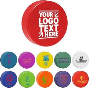 Balle anti-stress en mousse PU personnalisée avec logo, forme puck de hockey, jouets anti-stress, anti-stress Huckey, cadeaux promotionnels publicitaires - Product Image 3