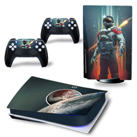 Personnalisez la coque de console pour PS5, autocollant de protection en PET imperméable pour la version numérique/à disque, accessoires de jeu en stock