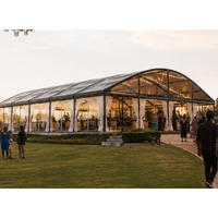Tente de réception de mariage en tissu PVC avec structure en alliage d'aluminium de luxe