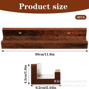 Wooden <b>Vinyl</b> Record Display Rack <b>Wall</b> Mounted Solid Wood Music Album Holder For Bedroom Living Room Decoration - Product Image 3