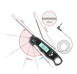 <span class=keywords><strong>Thermomètre</strong></span> à viande numérique haute précision à affichage instantané à double <span class=keywords><strong>sonde</strong></span> en acier inoxydable Fonction de réglage d'<span class=keywords><strong>alarme</strong></span> <span class=keywords><strong>Thermomètre</strong></span> pour <span class=keywords><strong>four</strong></span> - Product Image 4