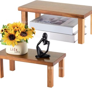 Wooden <b>Desktop</b> Storage Rack Multi Purpose Stackable <b>Shelf</b> For Kitchen Living Room - Product Image 5