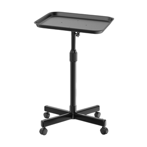 Carrito de Salón Moderno con Altura Ajustable y 4 Ruedas para Fácil Desplazamiento, Soporte para Bandeja, Diseño Minimalista, Mueble Comercial - Product Image 1