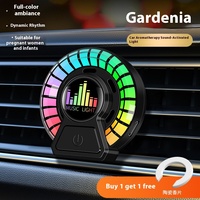 Éclairage ambiant de voiture, diffuseur d'arômes, éclairage rythmique de musique activé par le son, diffuseur d'arôme de ventilation de voiture Ornement d'éclairage de musique