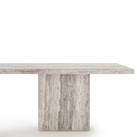 Restaurant Commercial Marble Esstisch Tinte Dark Pattern Antiker Stil Naturstein Square Tisch