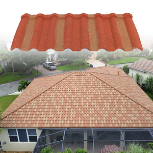 Ubin atap Milano 0.4mm kustom Meksiko lembaran atap logam dilapisi batu tahan lama di Brasil - Product Image 6