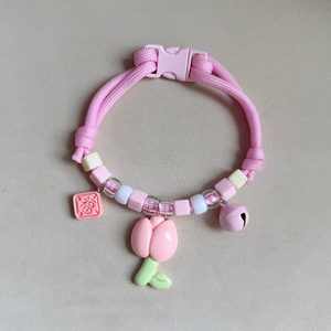 Lindo collar para perro y gato con forma de tulipán, accesorio para mascotas, juguete de peluche para gatos, Bichón Frisé, decoración de collar estilo Teddy - Product Image 3