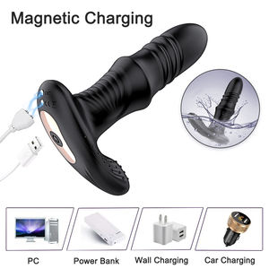 アナルプラグALWUPワイヤレスAPPコントロールディルドダブルバイブレーター前立腺マッサージ格納式振動お尻プラグ男性と女性用 - Product Image 4