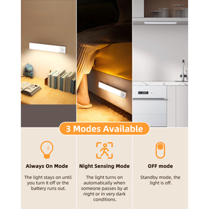 Aigostar ricaricabile LED armadio luce sensore di movimento 1100mAh LED cucina di stoccaggio 3000K temperatura colore 12V tensione di ingresso PC - Product Image 3