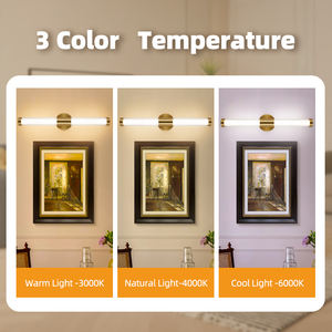 Lampes murales industrielles modernes en verre doré, lumière blanc chaud, non dimmables, 15 pouces, pour chambre, salle de bain, entrée, chevet, maison - Product Image 4