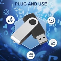 Flash Drive USB 3.0/2.0 Putar Logam Kreatif Penyimpanan Data Logo Kustom Warna Grosir Baru 8GB 16GB 32GB 64GB 128GB