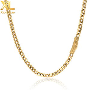 Nueva Llegada, Joyería Hiphop, Cadena de Acero Inoxidable, Brazalete de Cadena Franco Dorada - Product Image 1