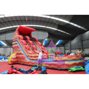 Rentals Business Heavy Duty PVC <b>Inflatable</b> Water Play Facilities Water Slide Flaming Mountain-Themed <b>Inflatable</b> <b>Pool</b> Slide - Product Image 1