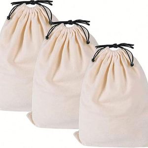 Sac à cordon en flanelle de coton de qualité supérieure, écologique et recyclable, avec logo personnalisé imprimé en gros pour bougies et savons - Product Image 1