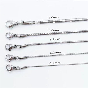 <span class=keywords><strong>Collana</strong></span> a <span class=keywords><strong>Catena</strong></span> Serpente Rotonda in Acciaio Inossidabile Placcato Oro PVD Argento Oro Rosa Nero Impermeabile Non Sbiadisce - Product Image 3