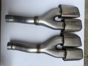 Embouts d'échappement pour Tucson Coupé Elantra, sortie simple, gaine droite, acier inoxydable, épaisseur 1,2 mm, finition lisse - Product Image 2