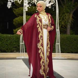 Robe de mariée marocaine, kaftan, abaya papillon, magnifique broderie, tissu naturel écologique, prix de gros, vente chaude - Product Image 1
