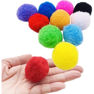 Pet Show 20Pcs 1.5 Inch Plush Cat Toy Balls Soft Pompon Kitten Interactive Play Quiet Indoor Cats Favorite - Product Image 5