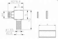 Connecteur SMP-KW1.5 à alimentation rapide du fabricant Connecteur femelle coudé SMP pour RG174