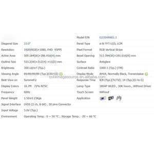 จอแสดงผล LCD 1920*1080 G230HAN01.1ของแท้ความละเอียด23นิ้ว - Product Image 4