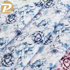 Yeni stil basit çiçek çiçek tasarımları Polyester fantezi kumaş yapma kadın elbise