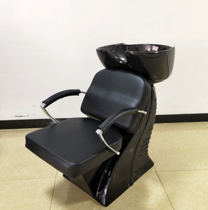 Modern Creative Design <b>Black</b> Leather Beauty Salon Basin Hair Wash and Chair Luxury Reclining Cheap Hair Washing Chair - Product Image 6