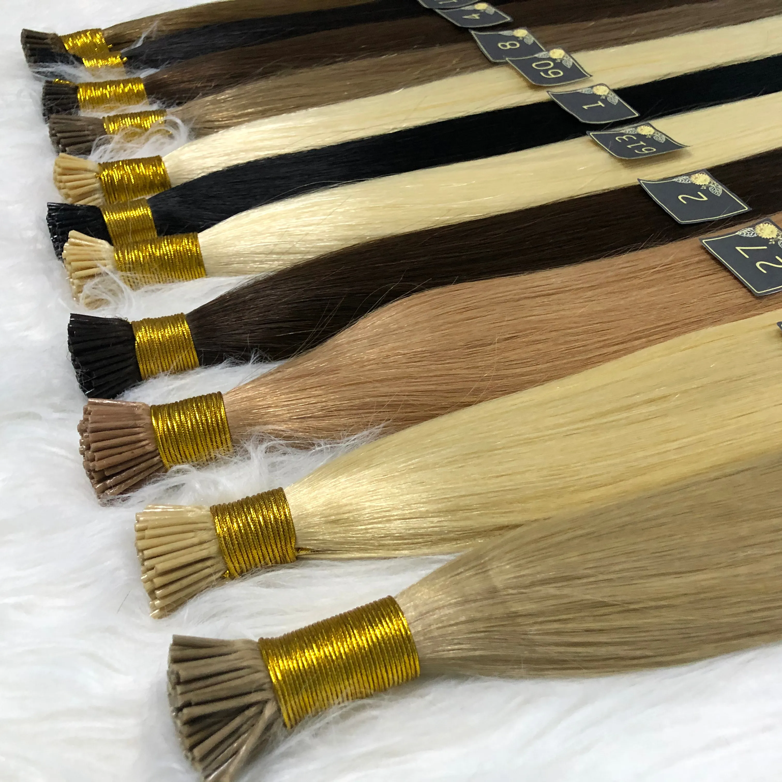 Wholesale I tip hair Extension 100% Brazilian Virgin Human Hair I Tip Hair Extensions Different Texture