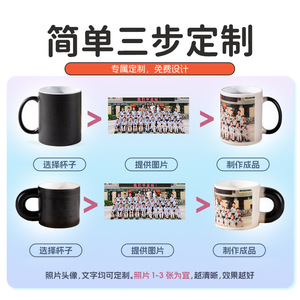Tasses en céramique personnalisées pour la remise des diplômes de maternelle, cadeau pour la Journée des enfants, changeant de couleur à la chaleur - Product Image 4