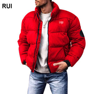 RUIQUWIN Veste d'hiver rembourrée à col montant pour hommes Vestes chaudes et épaisses en coton pour hommes - Product Image 1