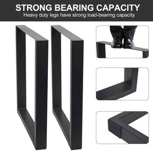 WEKIS Black Metal Dining <b>Table</b> Legs Steel Furniture <b>Square</b> Industrial Country Style <b>Table</b> Legs for Home Office Bench Leg - Product Image 5