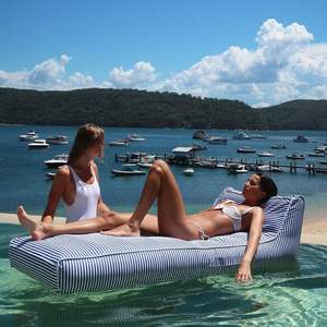 Flotteur de piscine recouvert de tissu avec appui-tête, flotteur de piscine pour adultes, canapé recouvert de tissu en maille, chaise longue de plage, lac, détente - Product Image 1