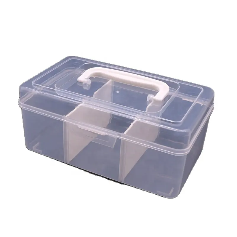 Factory direct sale divided plastic bedroom small parts storage boxes for kids toys,Custom plastic packing box with handle