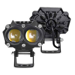 Faro Delantero para Motocicleta con 2 LED, 18W, 2000LM, Forma de Búho, Luz de Conducción 6000K, Blanco/Amarillo, IP67 Impermeable - Product Image 4