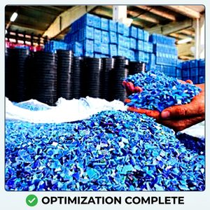 Blue HDPE Flakes Granular Post Industrial Recycled <b>Plastic</b> for Pipe Grade High Impact Resistance - Product Image 5