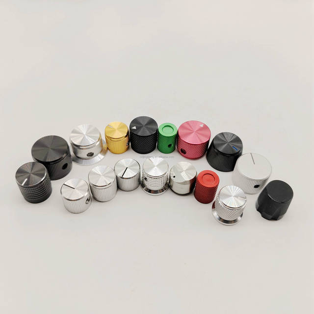 CNC Machined Base Turning Knobs for Guitar/Bass Amplifiers Wire EDM Pedal Bass Knob for Car Amp Left Handed