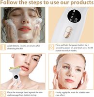 Masseur facial chaud et froid Eveekon, Appareil de lifting et de sculpture du visage et du cou, Outil électrique chauffant Gua Sha et baguette rafraîchissante anti-gonflement