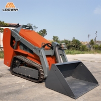 Mini-chargeuse compacte LOGWAY à commande hydraulique pilotée, haute efficacité de travail pour le nettoyage des chantiers, livraison gratuite