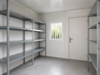 Maison conteneur préfabriquée modulaire en panneaux d'acier à assembler, emballage plat, 60 pieds, volet roulant, garantie 5 ans, service automobile