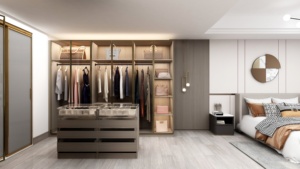 Armadio moderno con Design in vetro e legno guardaroba - Product Image 4