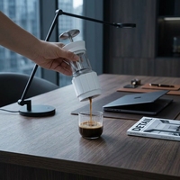 Machine à expresso portable manuelle 4-en-1 - 8 bars de pression - Matériaux de qualité alimentaire - Compatibilité multi-capsules (NS DG ESE Pod)