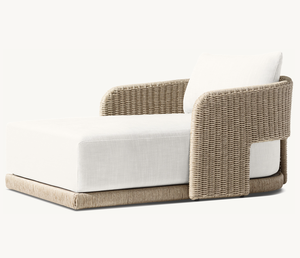 Diseño Sassanid Patio al aire libre Juegos de jardín Hotel Resort Suministro Todo clima Mimbre <span class=keywords><strong>La</strong></span> <span class=keywords><strong>Paz</strong></span> Chaise - Product Image 2