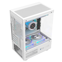 ALSEYE Square Shape Computer Case 240 Cooler White Color PC Case With Glass Window